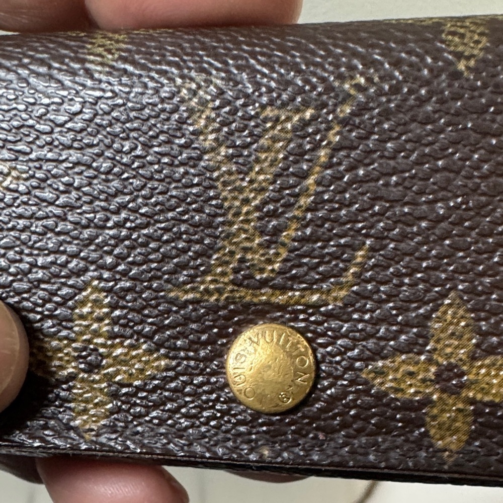 Louis Vuitton Monogram Canvas Key Pouch in Brown with Gold Snap - Picture 8 of 16